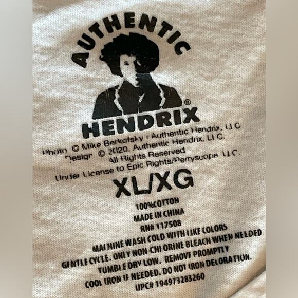 Hendrix Authentic Jimi Hendrix Short Sleeve T-shirt size XL - Picture 2 of 6